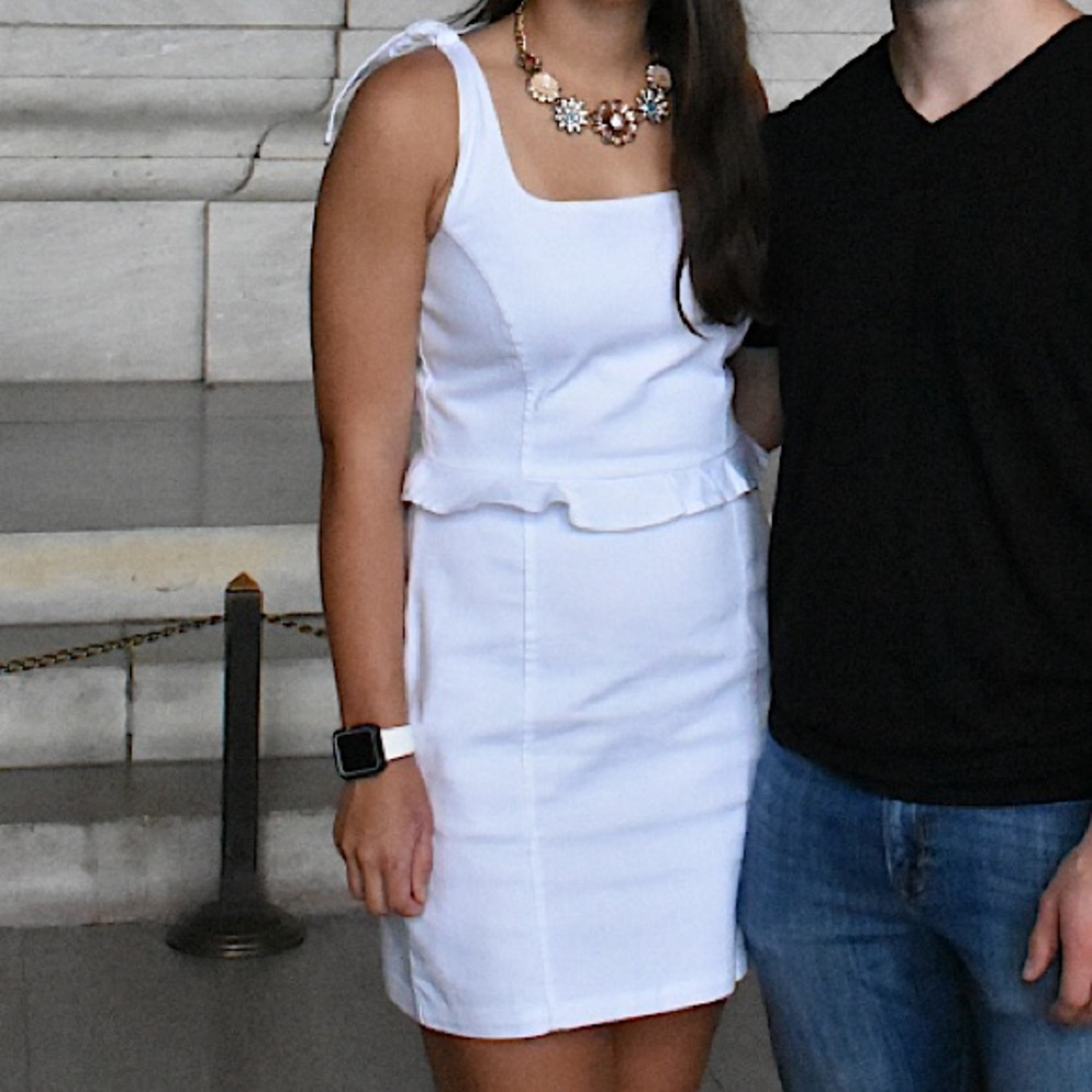 White Denim Dress
